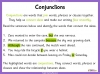 Conjunctions - Years 5 and 6 Teaching Resources (slide 4/23)